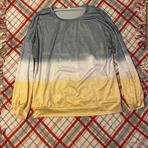 Long Sleeve Ombré Top